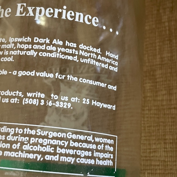 Ipswich Dark Air Brewing Bottle with Sailing Ship from the late 90's - Picture 8 of 14